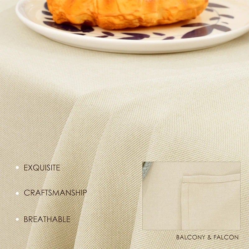 Bluejw 190gsm Optional Standard Size Rectangular Modern Faux Burlap Tablecloth for Wedding Decoration - Image 4